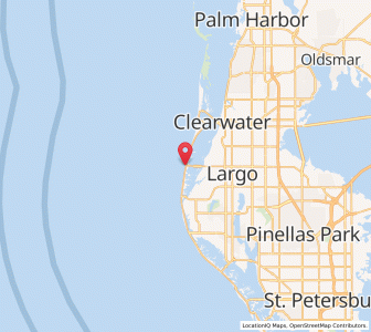 Map of Belleair Shore, Florida