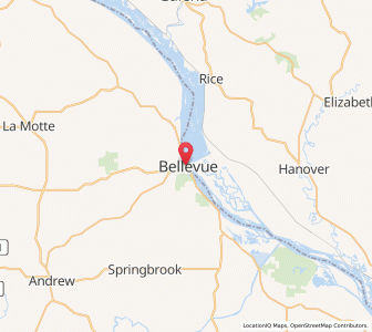 Map of Bellevue, Iowa