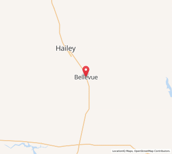 Map of Bellevue, Idaho