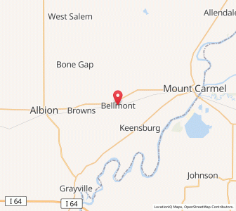 Map of Bellmont, Illinois