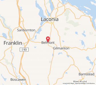 Map of Belmont, New Hampshire