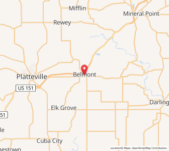 Map of Belmont, Wisconsin
