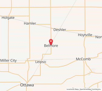 Map of Belmore, Ohio