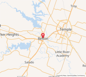 Map of Belton, Texas