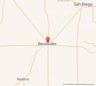 Map of Benavides, Texas