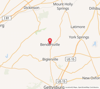 Map of Bendersville, Pennsylvania