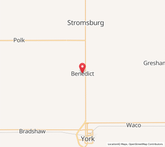 Map of Benedict, Nebraska