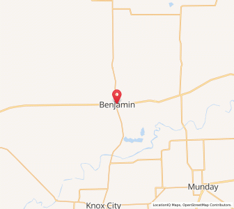 Map of Benjamin, Texas