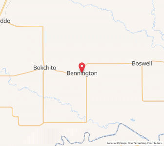 Map of Bennington, Oklahoma