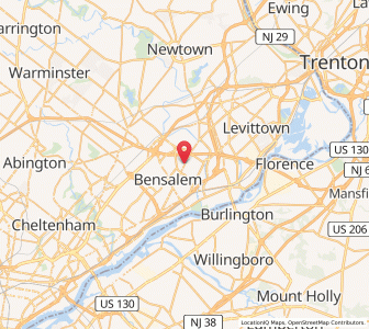 Map of Bensalem, Pennsylvania