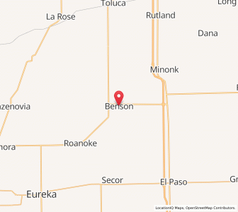 Map of Benson, Illinois