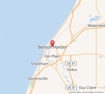 Map of Benton Harbor, Michigan