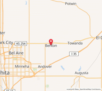 Map of Benton, Kansas