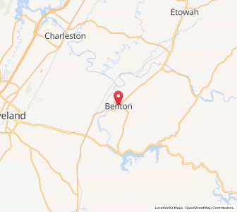 Map of Benton, Tennessee