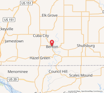 Map of Benton, Wisconsin