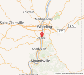 Map of Benwood, West Virginia