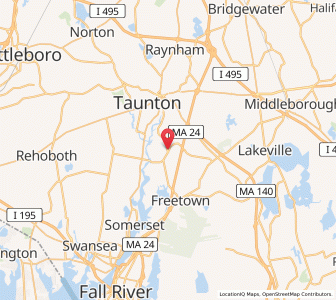 Map of Berkley, Massachusetts