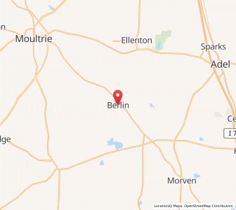Map of Berlin, Georgia