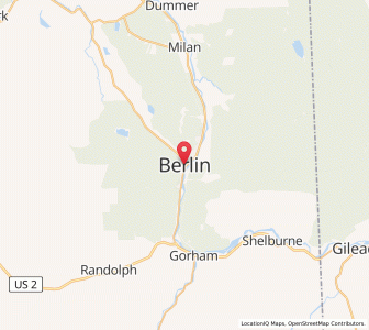 Map of Berlin, New Hampshire