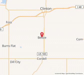 Map of Bessie, Oklahoma