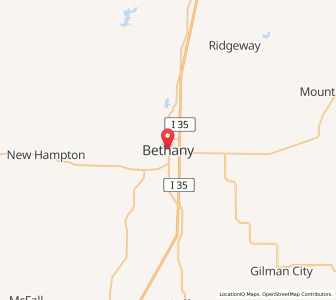 Map of Bethany, Missouri