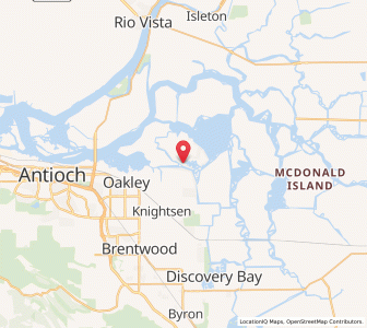 Map of Bethel Island, California