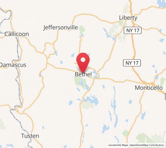 Map of Bethel, New York