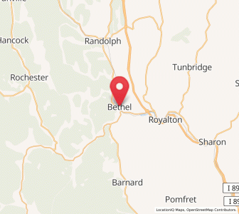 Map of Bethel, Vermont