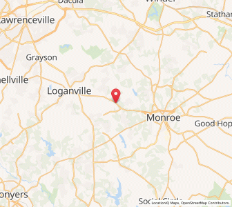 Map of Between, Georgia
