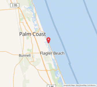 Map of Beverly Beach, Florida