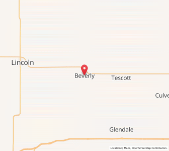 Map of Beverly, Kansas