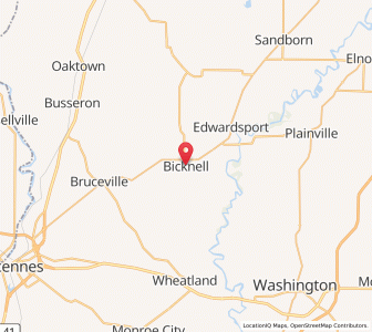 Map of Bicknell, Indiana