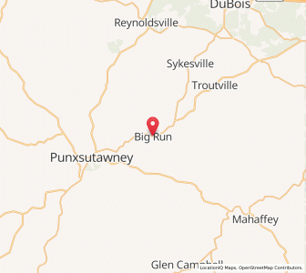 Map of Big Run, Pennsylvania