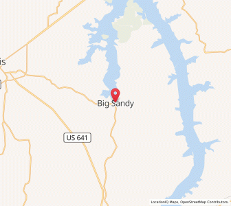 Map of Big Sandy, Tennessee