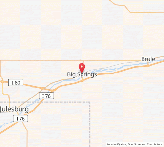 Map of Big Springs, Nebraska