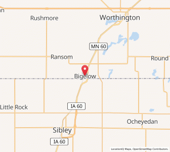 Map of Bigelow, Minnesota