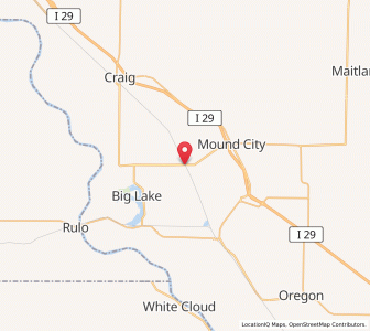 Map of Bigelow, Missouri
