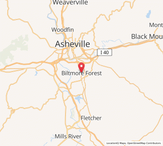 Map of Biltmore Forest, North Carolina