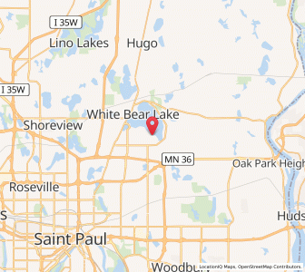 Map of Birchwood Village, Minnesota