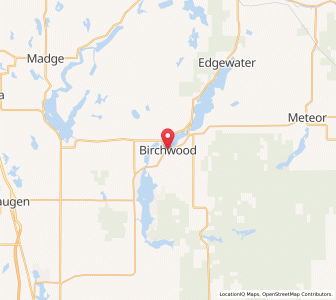 Map of Birchwood, Wisconsin