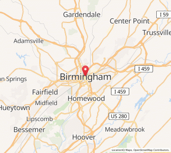 Map of Birmingham, Alabama