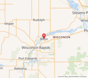 Map of Biron, Wisconsin