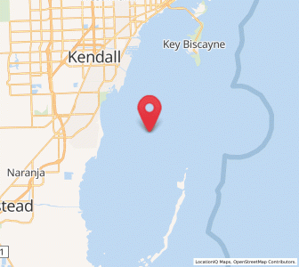 Map of Biscayne Bay, Florida