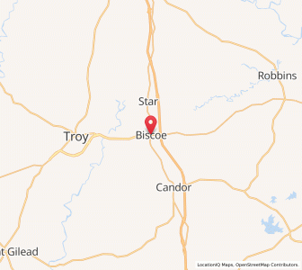 Map of Biscoe, North Carolina