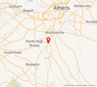 Map of Bishop, Georgia