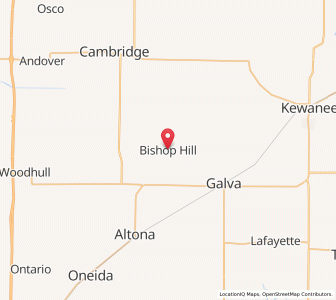 Map of Bishop Hill, Illinois