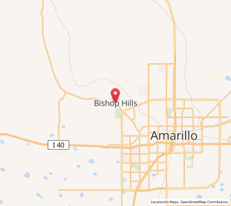 Map of Bishop Hills, Texas