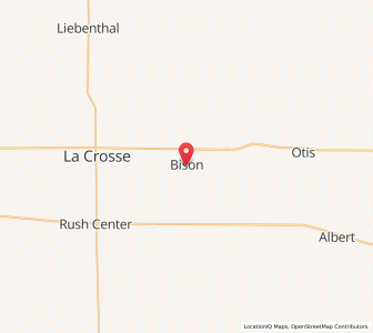 Map of Bison, Kansas