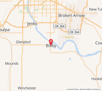 Map of Bixby, Oklahoma