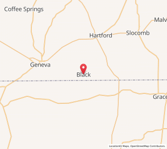 Map of Black, Alabama